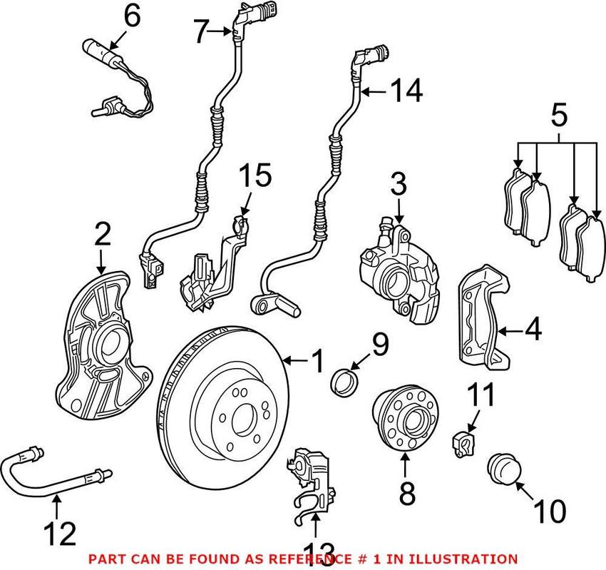 Mercedes Disc Brake Rotor - Front